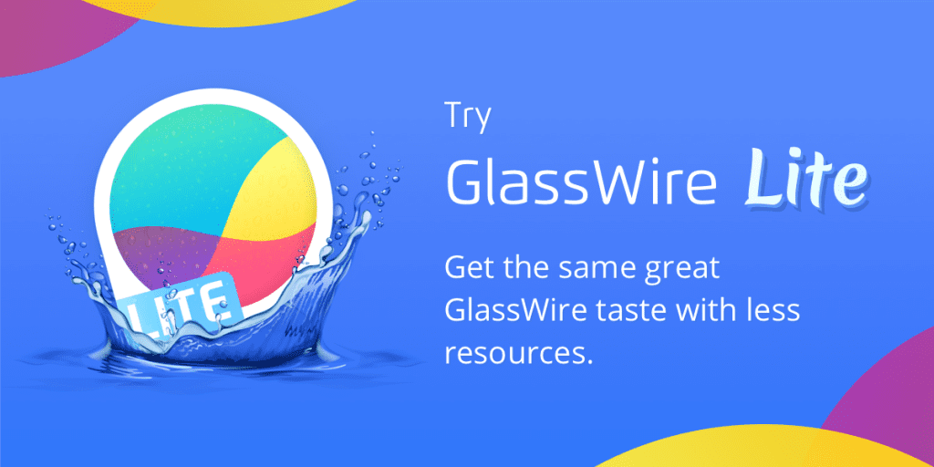 GlassWire Firewall Lite with less resources